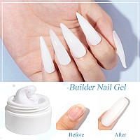 Mizhse Solid Builder Gel Nonsticky White Sculpting Gel Hard Gel For Nails 3D Nail Gel Building Gel Carving Gel Modeling Nail