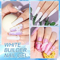 Mizhse Solid Builder Gel Nonsticky White Sculpting Gel Hard Gel For Nails 3D Nail Gel Building Gel Carving Gel Modeling Nail