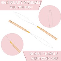 Vlasy 5Pcs Hair Extension Loop Needle Threader Pulling Hook Tools Micro Loop Nano Beads Device Hair Extension Threader For Hair