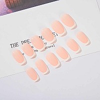 Rikview French Tip Press On Nails Medium Fake Nails White Stick On Nails Square Pink Nails For Women