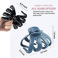 Maorulu Hair Clip For Thick Hair Big Claw Clips For Women And Girls Matte Octopus Clips Strong Hold Jumbo Hair Clip 6 Packs