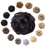 Hairro Messy Hair Bun Hair Piece For Women Hair Updo Scrunchies Synthetic Donut Stretchy Wedding Bridal Chignons Blonde Easy Bun