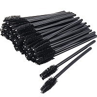 100 Pack Mascara Wand Eyelash Brush Disposable Eye Lash Applicator Makeup Tool Kit Blackhandle100Pcs