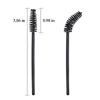 100 Pack Mascara Wand Eyelash Brush Disposable Eye Lash Applicator Makeup Tool Kit Blackhandle100Pcs