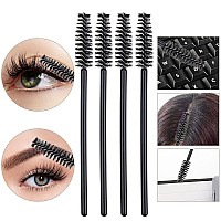 100 Pack Mascara Wand Eyelash Brush Disposable Eye Lash Applicator Makeup Tool Kit Blackhandle100Pcs