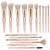 Makeup Brushesdaubigny 16Pcs Silver Premium Synthetic Makeup Brush Set With Professional Foundation Brushes Powder Concealers E