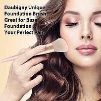 Makeup Brushesdaubigny 16Pcs Silver Premium Synthetic Makeup Brush Set With Professional Foundation Brushes Powder Concealers E