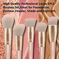 Makeup Brushesdaubigny 16Pcs Silver Premium Synthetic Makeup Brush Set With Professional Foundation Brushes Powder Concealers E