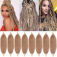 Zrq 8 Packs Preseparated Springy Afro Twist Hair For Distressed Soft Locs 24 Inch Marley Crochet Braiding Hair Synthetic Hair E