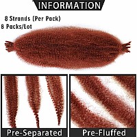 Zrq 8 Packs Preseparated Springy Afro Twist Hair For Distressed Soft Locs 24 Inch Marley Crochet Braiding Hair Synthetic Hair E