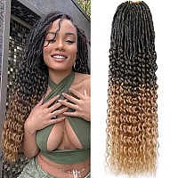 Jvilo Goddess Locs Curly Ends 30Inchs 8Packs Synthetic Faux Locs Crochet Hair With Curly Ends New Soft Locs Crochet Hair Deep Wa