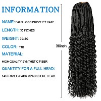 Jvilo Goddess Locs Curly Ends 30Inchs 8Packs Synthetic Faux Locs Crochet Hair With Curly Ends New Soft Locs Crochet Hair Deep Wa