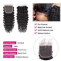 Deep Wave Bundles With Closure 26 28 3022 Closure Human Hair Curly 3 Bundles And Closure Free Part 100 Unprocessed Remy Hair