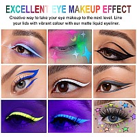 DekRion Liquid Eyeliner, Matte Colored Eyeliners, Brown Eyeliner, White Black Red Brown Green Purple Waterproof High-pigmented Colorful Eyeliners Eye Makeup,1PC Brown