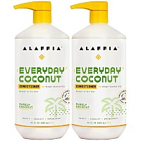 Alaffia Hair Care Everyday Coconut Conditioner Daily Moisturizer Wavy Curly Hair Products Vitamin E Virgin Coconut Oil G