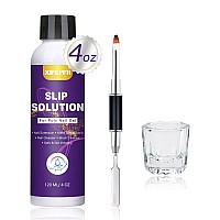 Xifepfr Poly Gel Slip Solution 120Ml Slip Solution For Polygel Nails Antistick Poly Extension Gel Liquid Slip Solution Set Wit