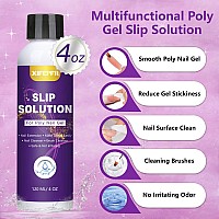 Xifepfr Poly Gel Slip Solution 120Ml Slip Solution For Polygel Nails Antistick Poly Extension Gel Liquid Slip Solution Set Wit