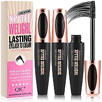 4D Silk Fiber Lash Mascara Extension Voluminous Fiber Mascara Waterproof Smudgeproof Mascara Longlasting No Flaking Natural