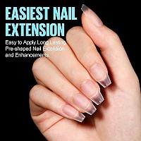 Tomicca Short Nail Tips 15 Sizes Soft Gel Nail Tips 450Pcs Full Cover Coffin Nail Tips Acrylic Doublesided Matte Short Gel