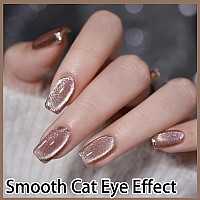 Ahamiou Crystal Cat Eye Gel Polish Kits Magnetic Nail Polish Set Holographic Cats Eyes Gel Nail Polish Shiny Diamond Glitter Gel