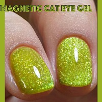 Ahamiou Crystal Cat Eye Gel Polish Kits Magnetic Nail Polish Set Holographic Cats Eyes Gel Nail Polish Shiny Diamond Glitter Gel