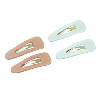 Parcelona French Mini Set Of 4 Small Celluloid Acetate Snap Hair Clips No Slip Fashion Durable Styling Women Hair Accessories Gi