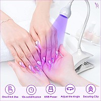 Aoraem Led Nail Lamp Portable Gooseneck Plug In Lamp Gel Light Nail Dryer Gel Polish Light Professional Nail Light For Gel Nail