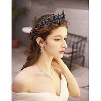 Didder Baroque Vintage Tiara Black Crystal Crown Tiaras For Women Royal Crowns For Women Tiaras For Girls Tiara Hair Accessorie