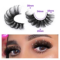 Fluffy False Eyelashes Faux Mink Lashes Wispy Fake Eyelashes 18Mm Long False Lashes C Curl Eye Lashes That Look Like Extensions