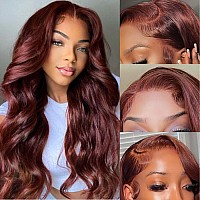 Beauty Forever Reddish Brown Lace Front Wig 13X4 Body Wave Human Hair Wigs For Women20 Inch Brazilian Remy Hair Copper Red Colo