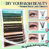 Clear Band Lasshes Clusters C Curl Ninglash Nf14 Diy Eyelash Extension 96 Pcs Individual Lash Extensions Soft Natural Lightweigh