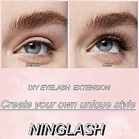 Clear Band Lasshes Clusters Russian D Curl Ninglash Nf14 Diy Eyelash Extension 96 Pcs Individual Lash Extensions Soft Natural Li