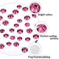 12 Grids 3792Pcs Rose Flatback Rhinestones Set For Nail Art Crafts Makeup Tumblers Glitter Round With Tweezers And Picking P