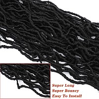 44 Inch New Soft Locs Crochet Hair 6 Packs Natural Color Faux Locs Crochet Braids Hair Pre Looped Synthetic Super Long Pre Exten