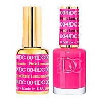 Dnd Dc Gel Polish Set Pink Collection Uvled Gel Polish And Air Dry Nail Lacquer Matching Chipfree Polish Duo 004 Pink Lemo