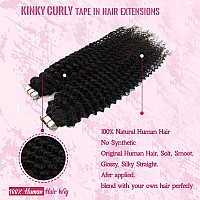 Kinky Tape In Human Hair Extensions 18 Inch Tape Ins Curly Tape In Real Human Hair Double Sided 40 Pieces 100Gset Skin Weft Hai