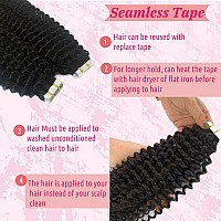 Kinky Tape In Human Hair Extensions 18 Inch Tape Ins Curly Tape In Real Human Hair Double Sided 40 Pieces 100Gset Skin Weft Hai