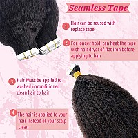 Tape In Hair Extensions Natural Blac Kinky Straight Human Hair For Black Women Double Sided Tape In Kinky Straigh Extensions 40