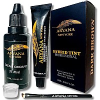 Aryana New York Hybrid Color Professional Kit For Professional Spot Coloring Cream Hair Color With Natural Effect Dark Brow