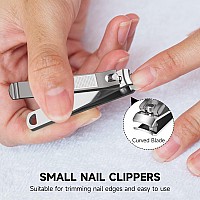 Facemade Nail Clippers Set Stainless Steel Toenail And Fingernail Clippers 2 Packlarge And Small Ultra Sharp Sturdy Nail Cut