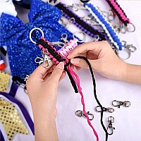 Deeka Paracord Handmade Cheer Bows Holder For Cheerleading Teen Girls High School College Sports Light Pinkhot Pink