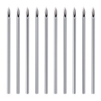 Jiesibao 10Pcs 16G Piercing Needles Hollow Needles Stainless Steel Disposable Sterile Piercing Needles For Nose Septum Bridge C