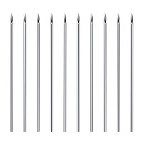 Jiesibao 10Pcs 20G Piercing Needles Hollow Needles Stainless Steel Disposable Sterile Piercing Needles For Nose Septum Nostril