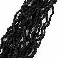 6 Packs 36 Inch Soft Locs Crochet Hair Pre Looped Curly Wavy Faux Locs Crochet Braids For Natural Butterfly Crochet Hair For Bla