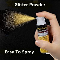 Go Ho Hair And Body Glitter Sprayfestival Glitter Dry Powder Makeup For Clothesgold Glitter Spray Loose Sparkle Powderhologra