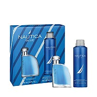 Nautica Blue 2 Piece Gift Set For Men 16 Oz Eau De Toilette Spray 60 Oz Deodorizing Body Spray