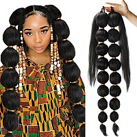 Long Afro Puff Bubble Ponytail Extension For Black Womentwo Packs Pony Tail Protective Style Kinky Straight Ponytail Lantern 34