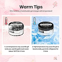 Supwee Solid Builder Gel For Nail Extension Clear Pink Nonstick Hand Sculpture Hard Gel With Dual Form Flower Nail Strengthen N