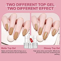 SAVILAND 33PCS Gel Nail Polish Kit-30 Colors Gel Polish Kit Red Brown Glitter Soak-off U V Gel Nail Polish with Base & Glossy Matte Top Gel French Manicure Nail Art Starter Set for Salon Home & Gifts