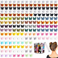 Juinte 100 Pieces Butterfly Hair Clips Butterfly Clips for Hair 90s Girls Butterfly Clips Mini Hair Clips Butterfly with Box Mini Butterfly Clips Hair Accessories for Women(Mixed Colors), 1.0 Count